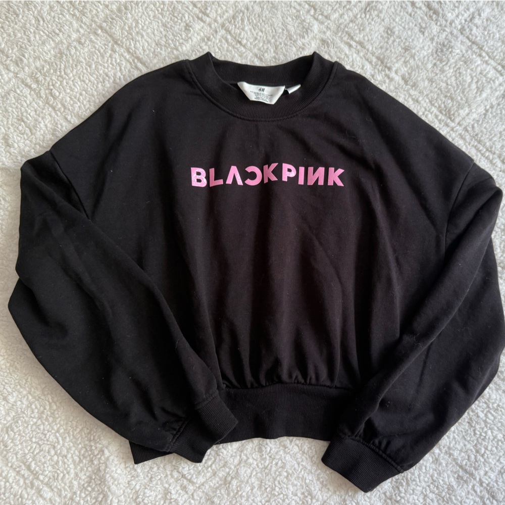 H&M Black Ribbed Sweatshirt